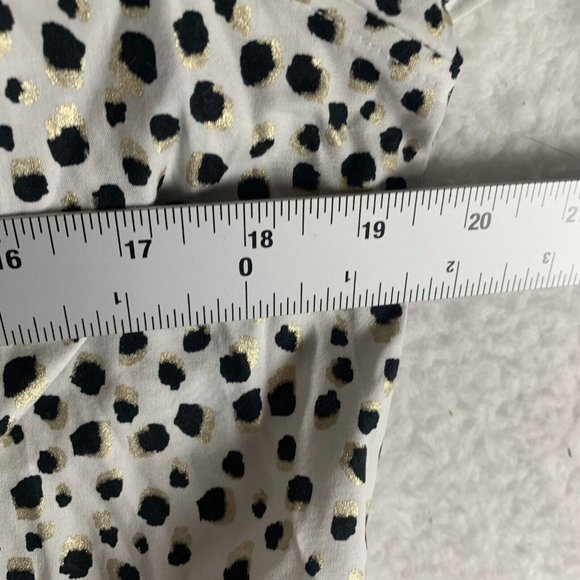 Talbots Shirt‎ Womens 8 Leopard Metallic Long Sleeve Non-Iron Button Up 7613 - Picture 3 of 7